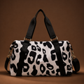 Black and white Leopard Print Gym Bag